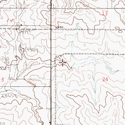 Topographic Map of 23N52E24BCBB01 Well, MT
