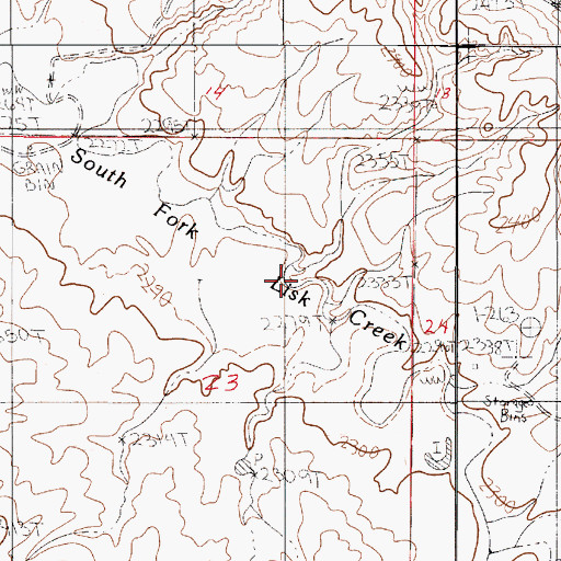 Topographic Map of 23N51E23ACAD01 Well, MT