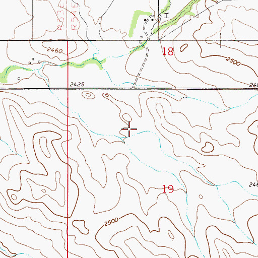 Topographic Map of 23N54E19BACD01 Well, MT