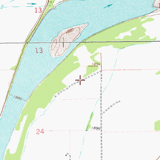 Topographic Map of 23N59E24AA__01 Well, MT