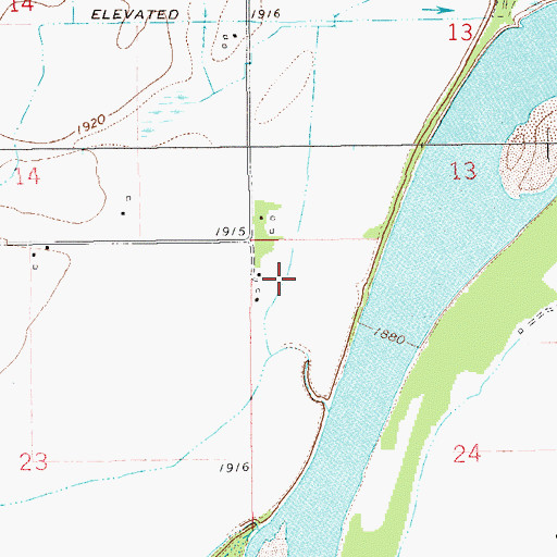 Topographic Map of 23N59E24BB__01 Well, MT