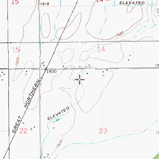 Topographic Map of 23N59E23BA__01 Well, MT