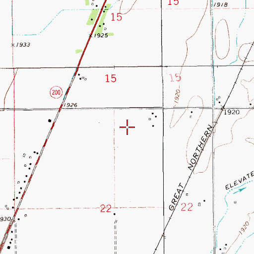 Topographic Map of 23N59E22AB__01 Well, MT