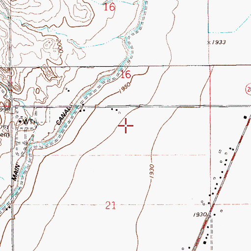 Topographic Map of 23N59E21AB__01 Well, MT
