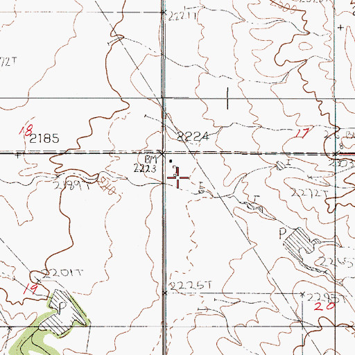 Topographic Map of 23N51E20BBBC01 Well, MT