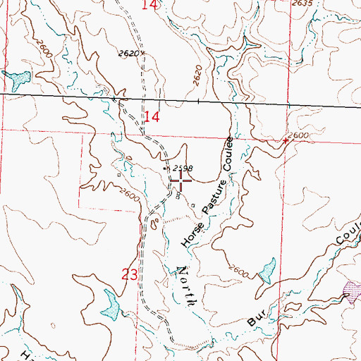 Topographic Map of 23N29E23ABC_01 Well, MT