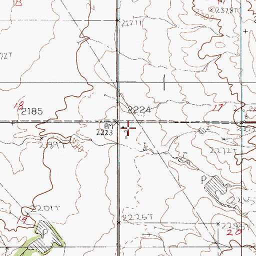 Topographic Map of 23N51E20BBBD01 Well, MT