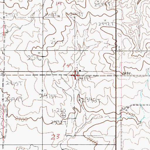 Topographic Map of 23N52E14DCCD01 Well, MT