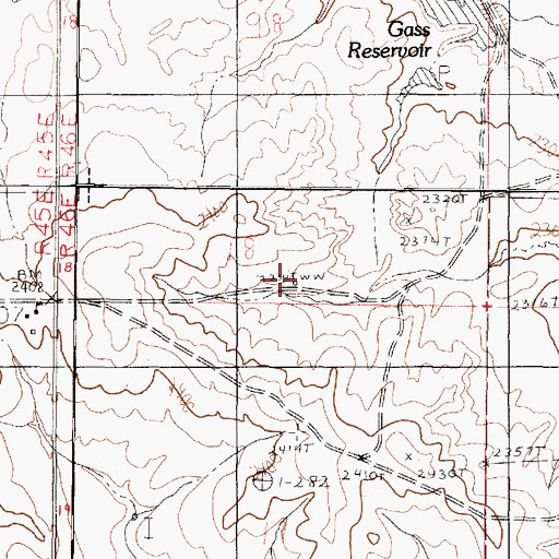 Topographic Map of 23N46E18DCCC01 Well, MT