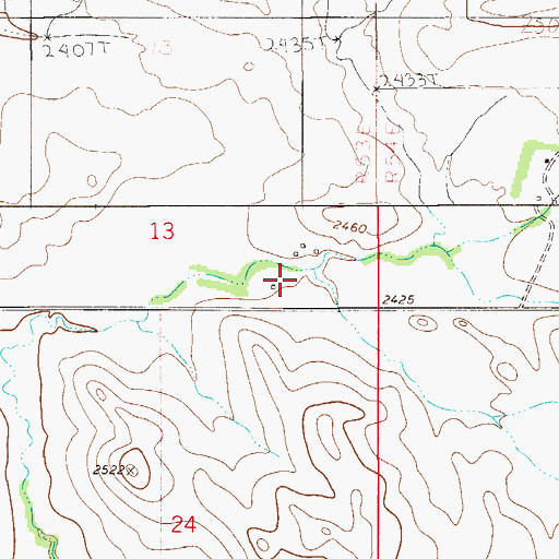 Topographic Map of 23N53E13DDCC01 Well, MT