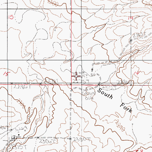 Topographic Map of 23N51E14CCCB01 Well, MT