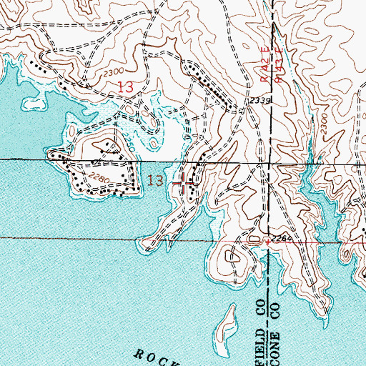 Topographic Map of 23N42E13DCAD01 Well, MT