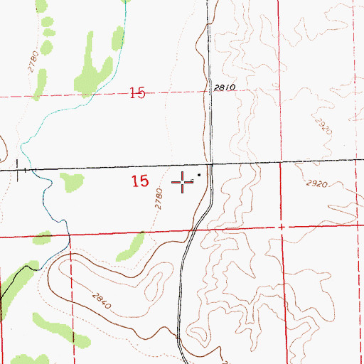 Topographic Map of 23N24W15DCA_01 Well, MT