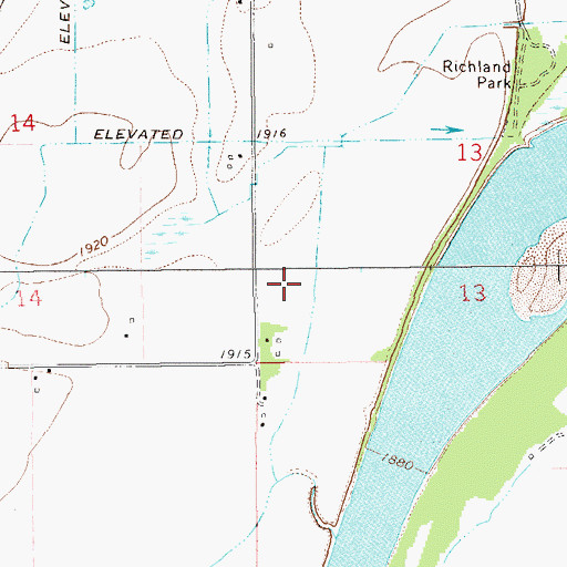 Topographic Map of 23N59E13CC__01 Well, MT