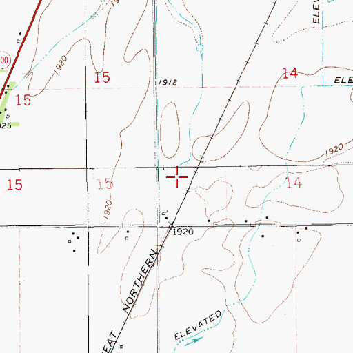 Topographic Map of 23N59E14CC__01 Well, MT