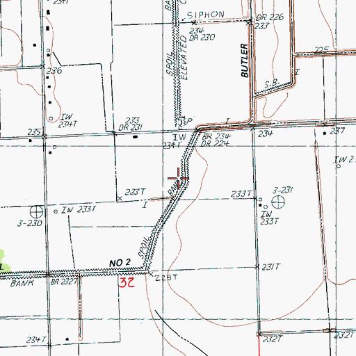 Topographic Map of Lateral Number 2, AR