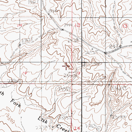 Topographic Map of 23N51E14DDAD01 Well, MT