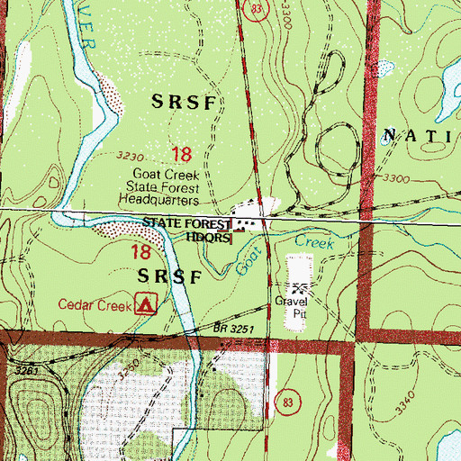 Topographic Map of 23N17W18DBDD01 Well, MT