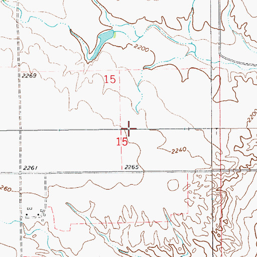 Topographic Map of 23N58E34DCCD01 Well, MT