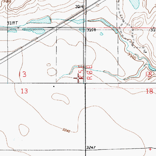 Topographic Map of 23N05E24DAAA01 Well, MT