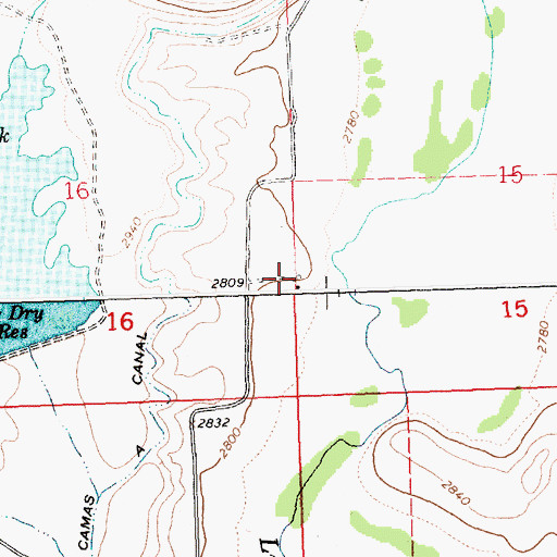 Topographic Map of 23N24W15CCBB01 Well, MT