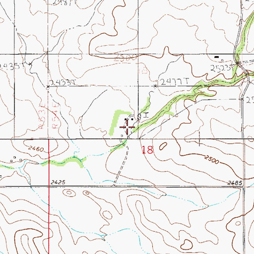 Topographic Map of 23N54E18CADC01 Well, MT