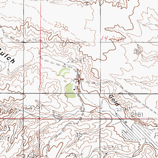 Topographic Map of 23N50E14CACC01 Well, MT