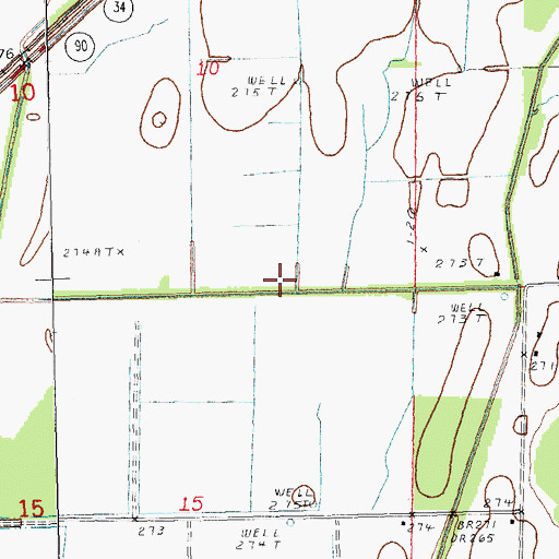 Topographic Map of Lateral Number 2, AR