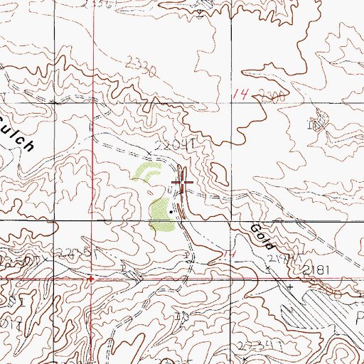 Topographic Map of 23N50E14CACB01 Well, MT