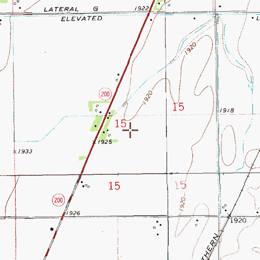 Topographic Map of 23N59E15DB__01 Well, MT
