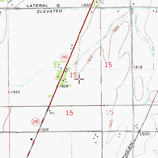 Topographic Map of 23N59E15DB__03 Well, MT