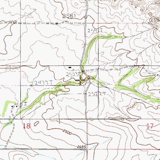 Topographic Map of 23N54E18ADDA01 Well, MT