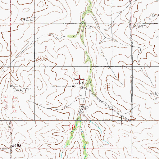 Topographic Map of 23N53E18ACCD01 Well, MT