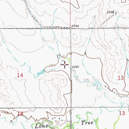 Topographic Map of 23N57E14ADAD01 Well, MT