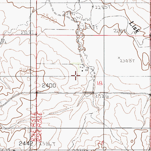 Topographic Map of 23N52E18BDBA01 Well, MT