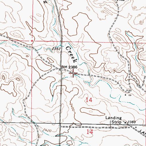 Topographic Map of 23N41E14A___01 Well, MT