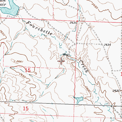 Topographic Map of 23N29E15AD__01 Well, MT