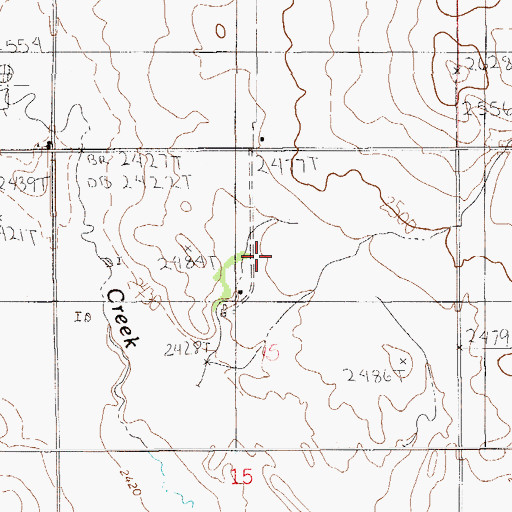 Topographic Map of 23N56E15BD__01 Well, MT