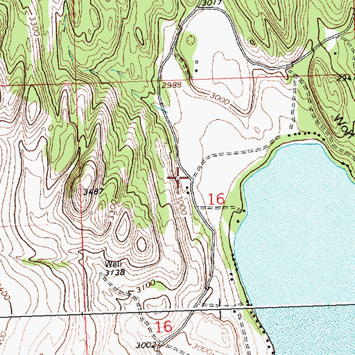 Topographic Map of 23N20W16BDCA01 Well, MT