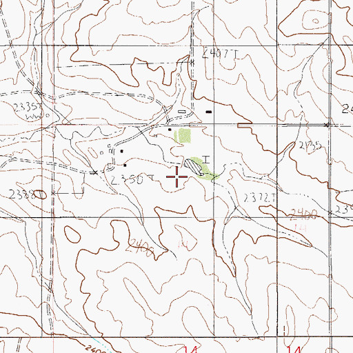 Topographic Map of 23N53E14BADD01 Well, MT