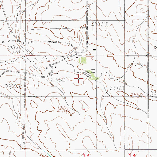 Topographic Map of 23N53E14BADA01 Well, MT