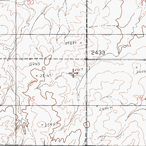 Topographic Map of 23N48E15AAAC01 Well, MT