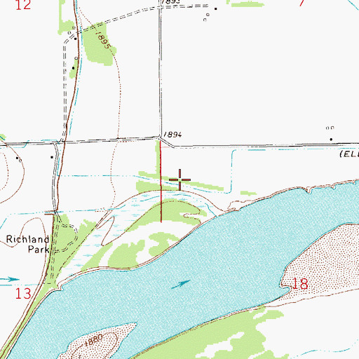 Topographic Map of 23N60E18BB__01 Well, MT