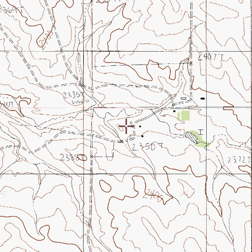 Topographic Map of 23N53E14BBAD01 Well, MT