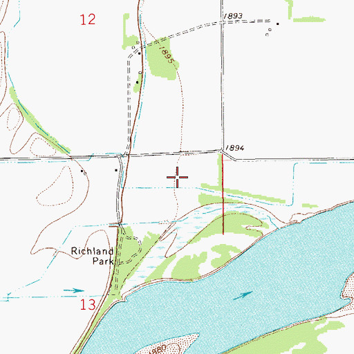 Topographic Map of 23N59E13AA__01 Well, MT