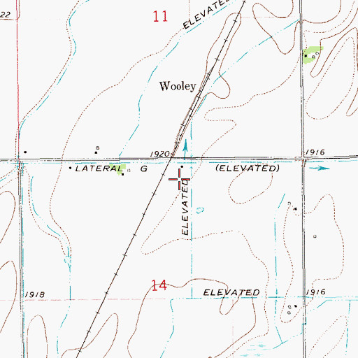 Topographic Map of 23N59E14AB__01 Well, MT