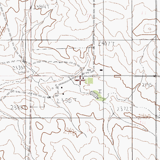 Topographic Map of 23N53E14BAAB01 Well, MT