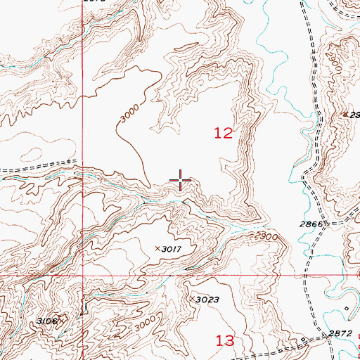 Topographic Map of 23N08E12CACA01 Well, MT