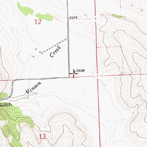 Topographic Map of 23N22W12DDC_01 Well, MT