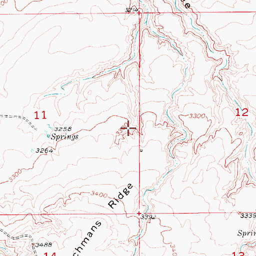 Topographic Map of 23N09E11DAAA01 Spring, MT
